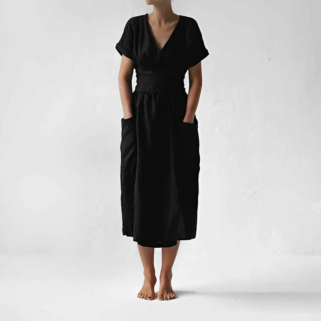 Sophie - Robe en lin élégante pour un look estival ensoleillé