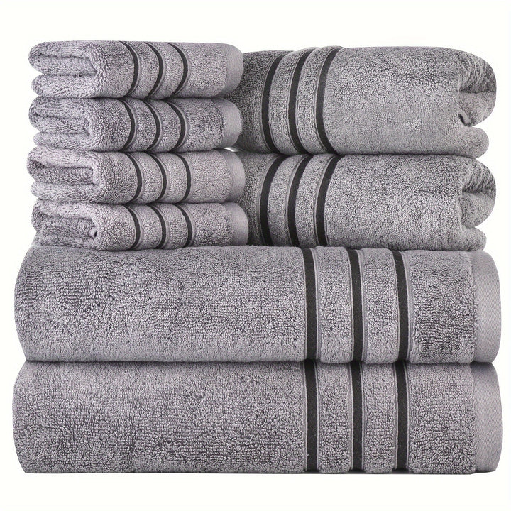 Eline | Lot de luxe de 8 serviettes en coton doux pour un confort optimal