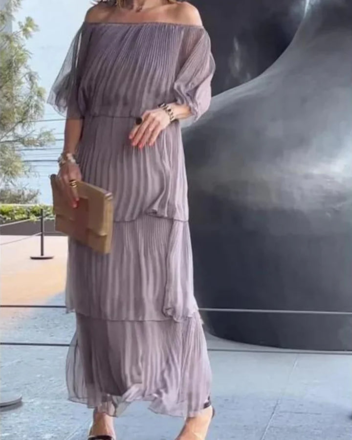 Mariëlle - Robe longue en mousseline de luxe pour un look sophistiqué