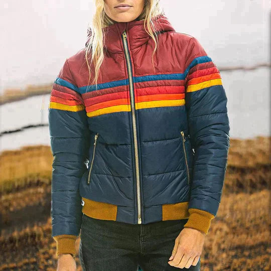 Lucie™ - Veste Vintage à Capuche en Fausse Fourrure