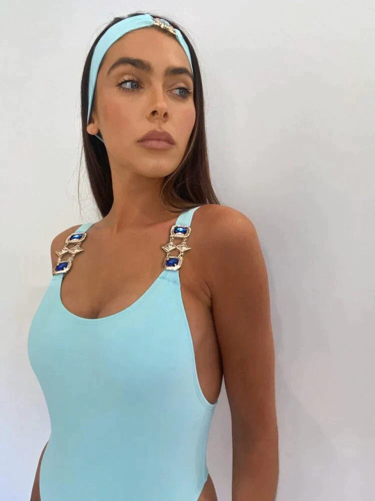 Nina - Maillot de bain femme bleu élégant et confortable
