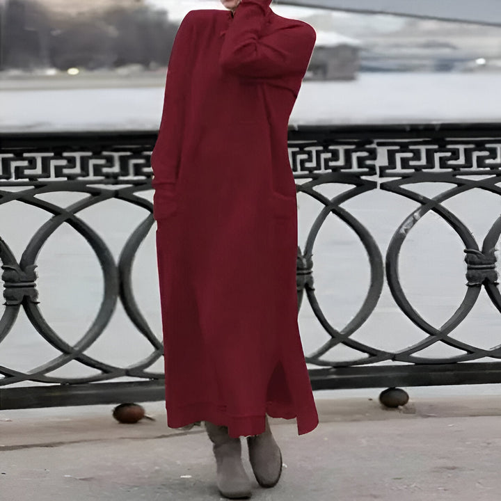 Tina™ - Robe d'Hiver en Laine Mélangée