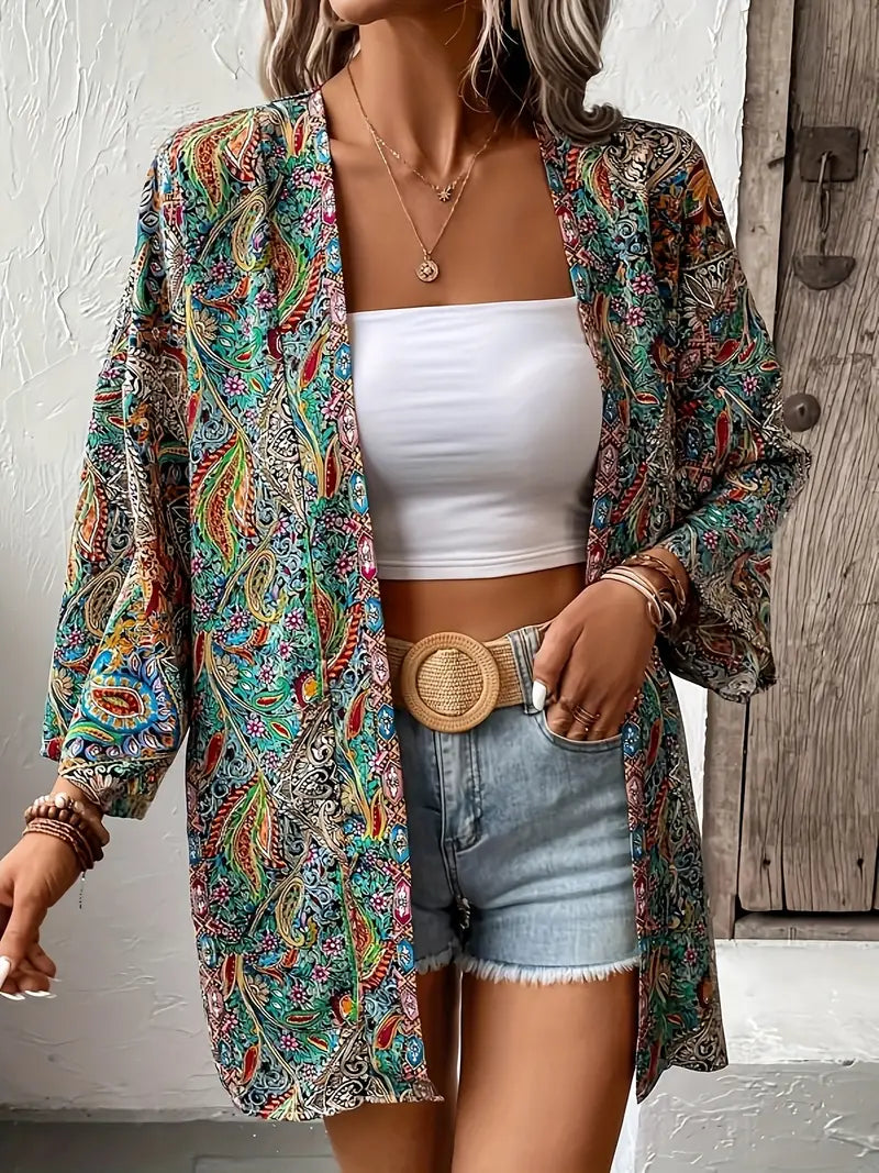 Cardigan chic bohème pour femme - Editha