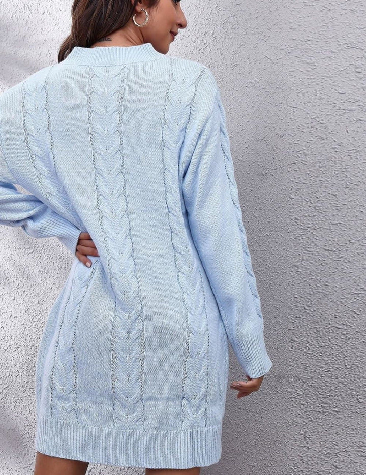 Aleena - Élégante robe pull torsadée pour un look d'automne parfait pour les femmes