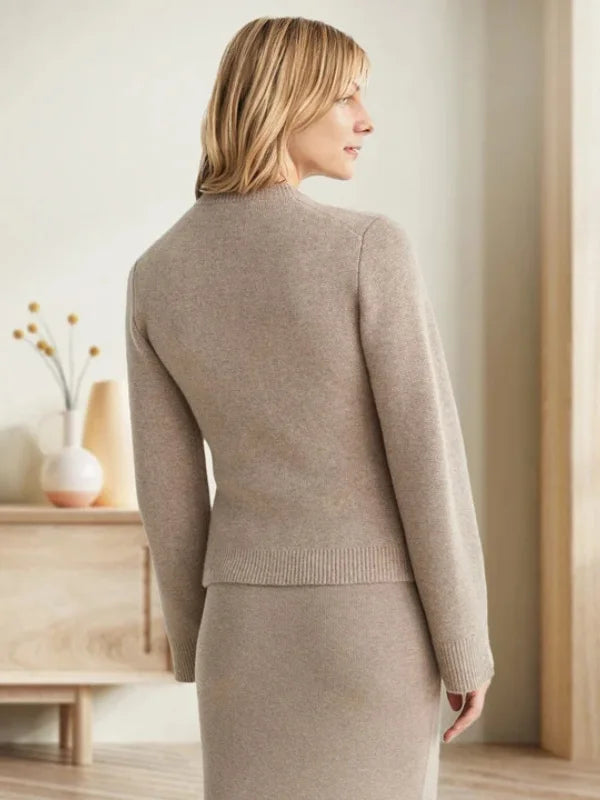 Mabel - Élégant cardigan tricoté avec boutons chics