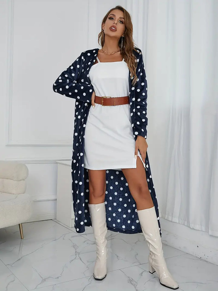 Clara - Cardigan midi avec imprimé dalmatien stylisé