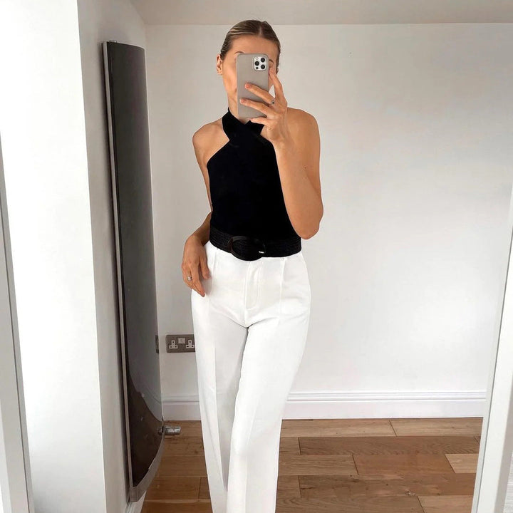 WAVERLY - Haut élégant à bretelles croisées