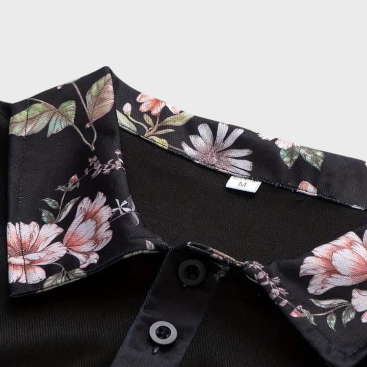 Sander - Polo élégant à imprimé floral pour hommes