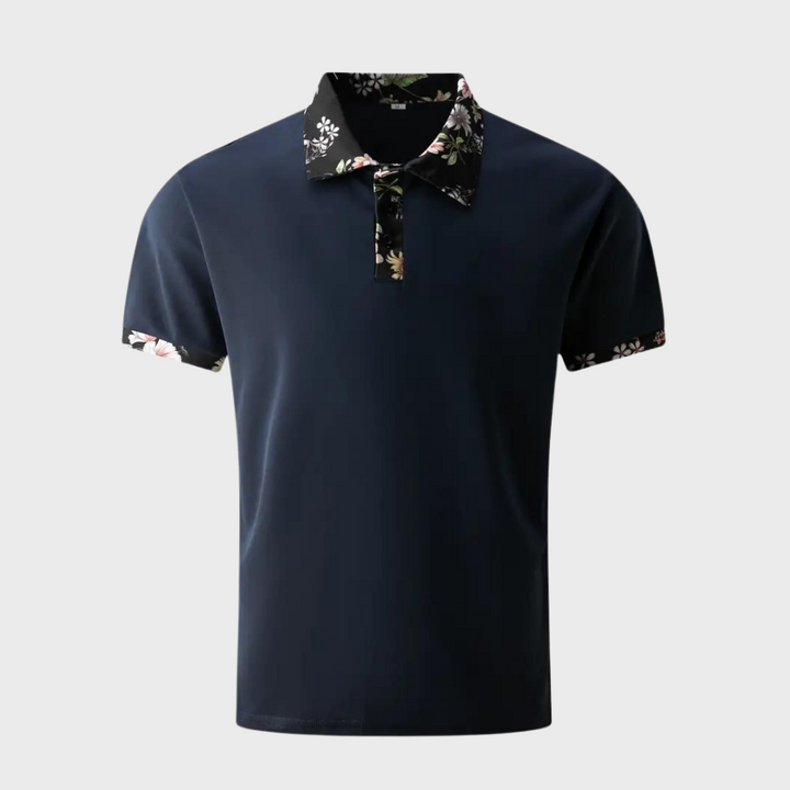 Sander - Polo élégant à imprimé floral pour hommes