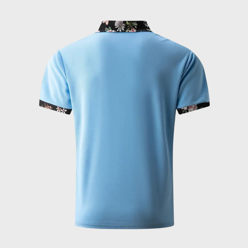Sander - Polo élégant à imprimé floral pour hommes