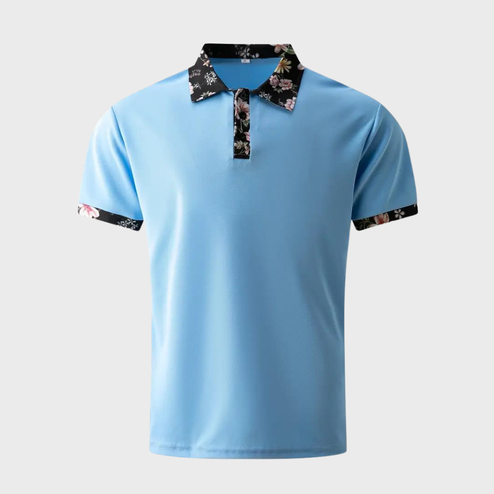 Sander - Polo élégant à imprimé floral pour hommes