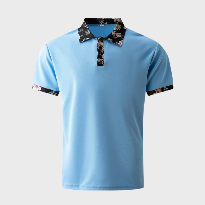 Sander - Polo élégant à imprimé floral pour hommes