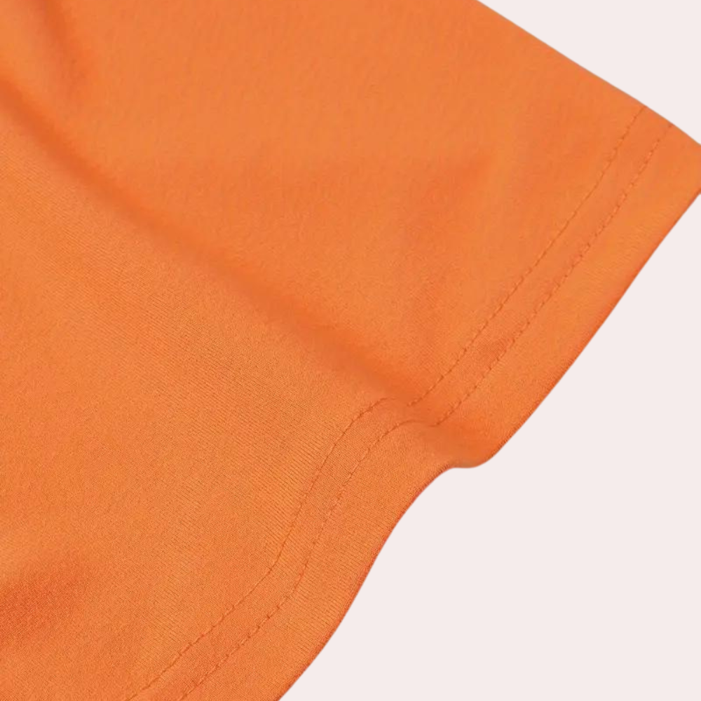 T-shirt à manches courtes orange léger, élégant et confortable