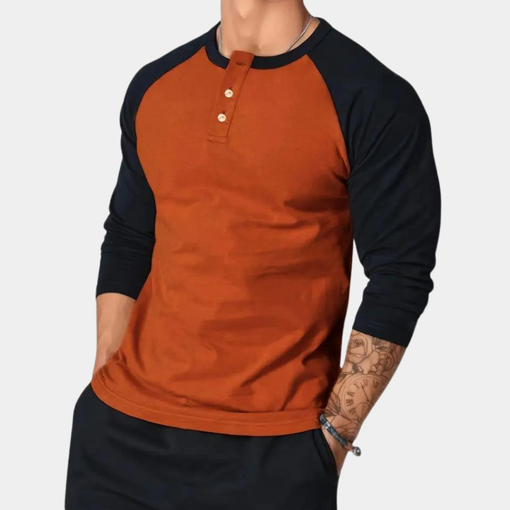T-shirt orange élégant et ajusté pour hommes, pour un look branché