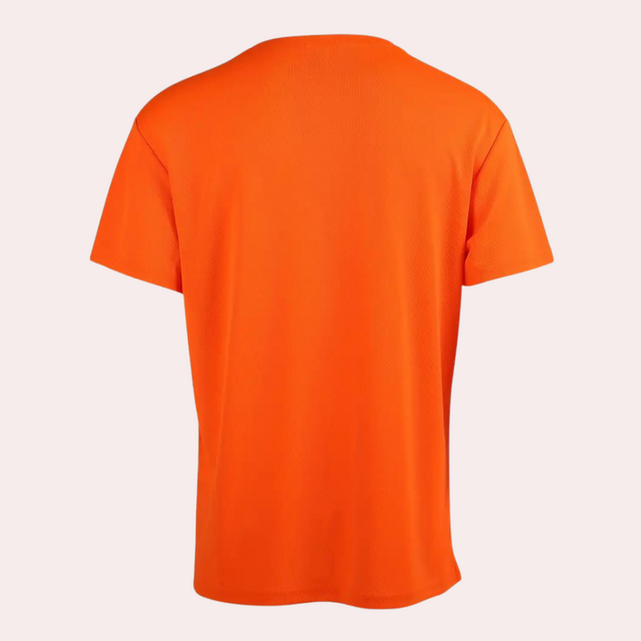 T-shirt orange élégant avec encolure ronde confortable