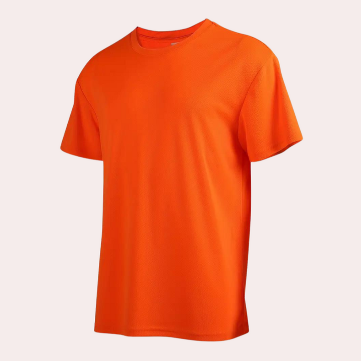 T-shirt orange élégant avec encolure ronde confortable