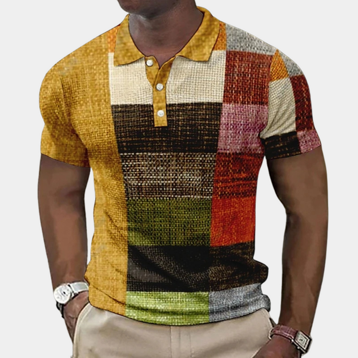 Polo pour homme à l'aspect vibrant pour un look élégant