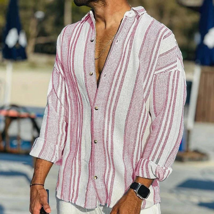 Adrian - Chemise élégante pour homme avec design Coastal Breeze