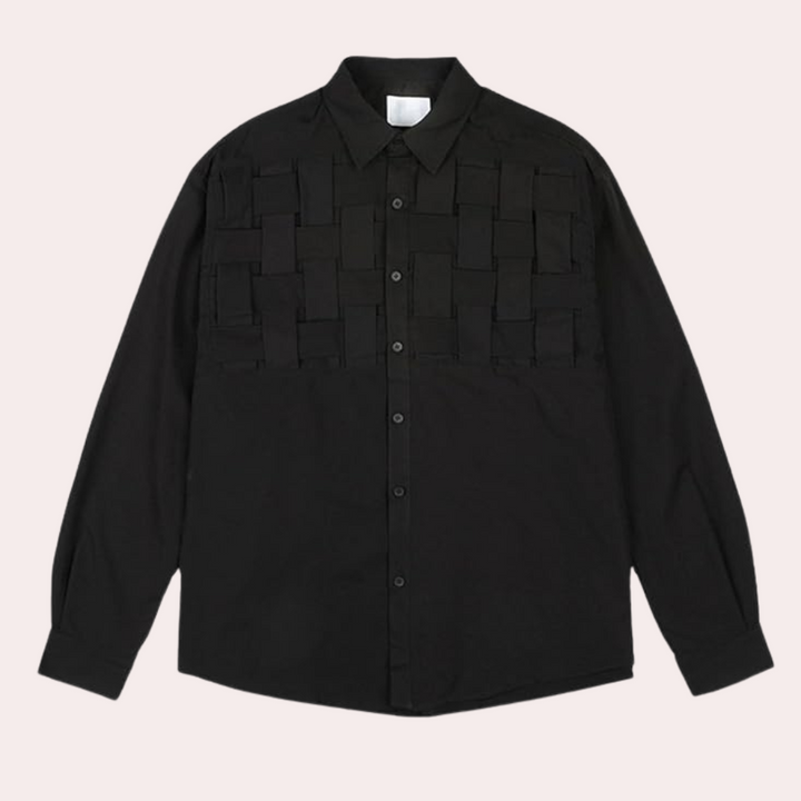 Zbigniew - Chemise décontractée élégante pour hommes avec tressage chic