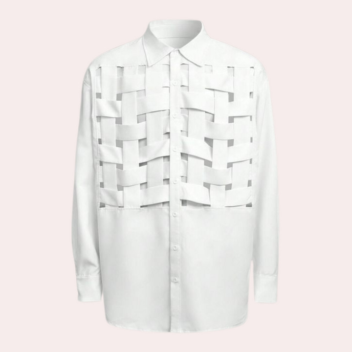Zbigniew - Chemise décontractée élégante pour hommes avec tressage chic