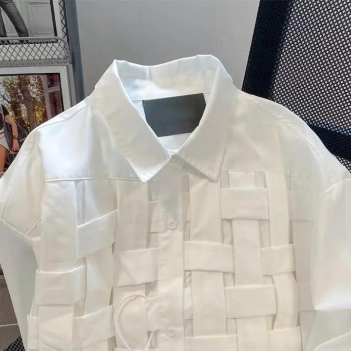 Zbigniew - Chemise décontractée élégante pour hommes avec tressage chic