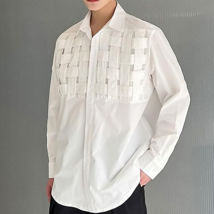 Zbigniew - Chemise décontractée élégante pour hommes avec tressage chic