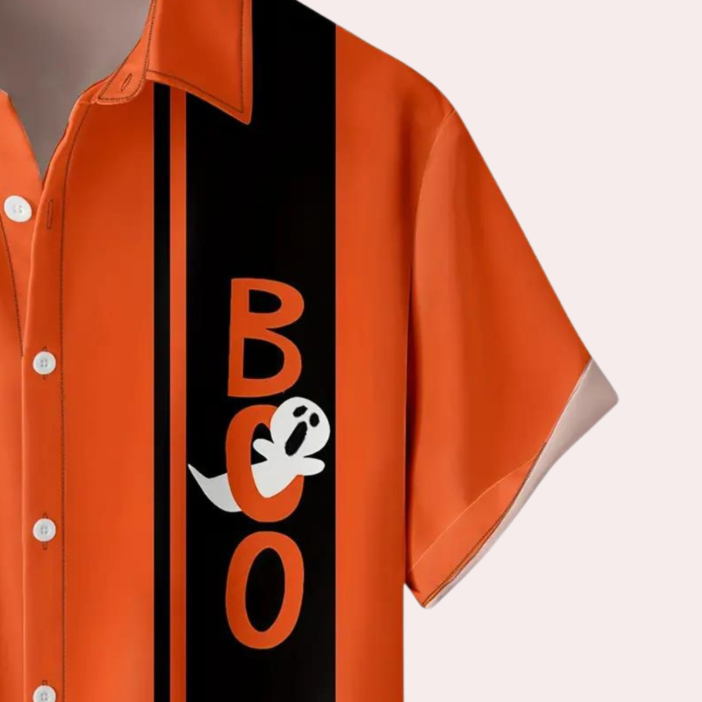 Jure - Chemise d'Halloween tendance à manches courtes pour hommes