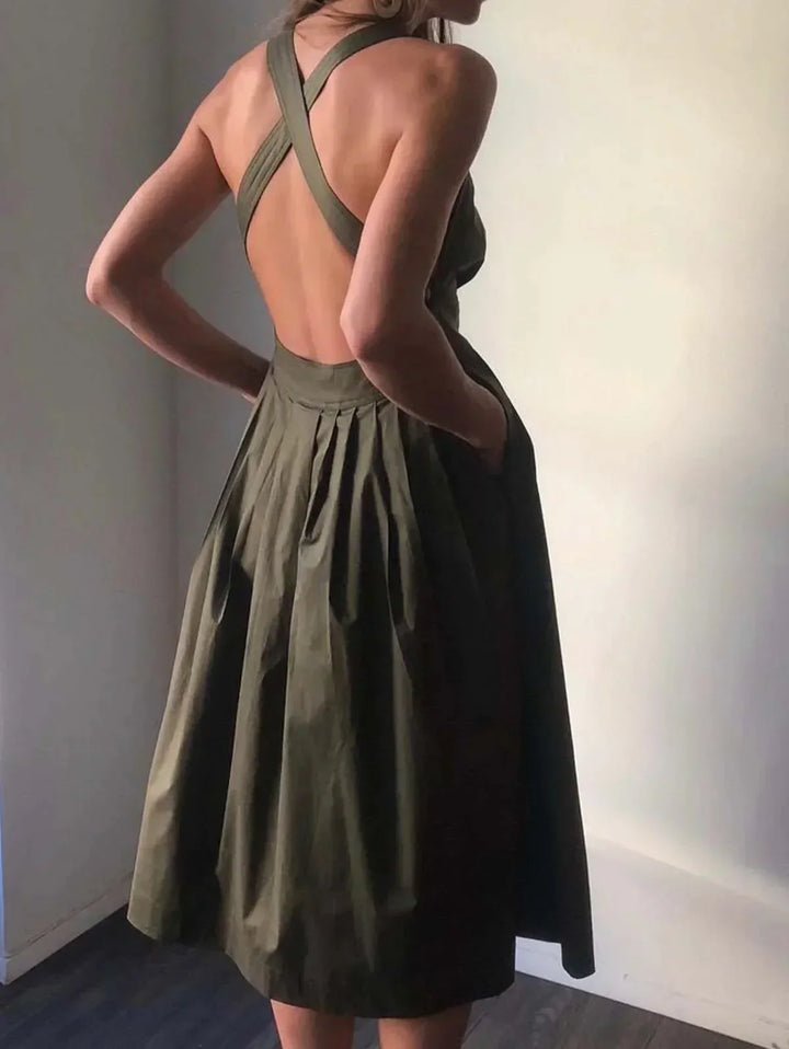 Lia - Robe midi élégante et confortable pour l'été pour les femmes
