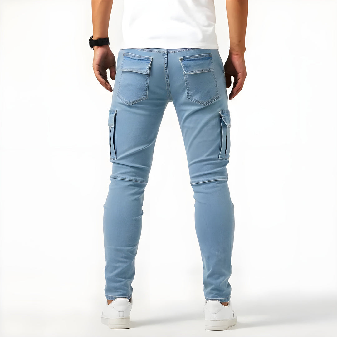 François™ - Pantalons Cargo en Denim Élastique