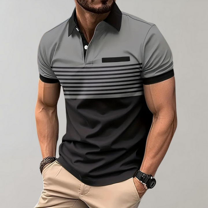 Otha - Polo rayé tendance pour homme