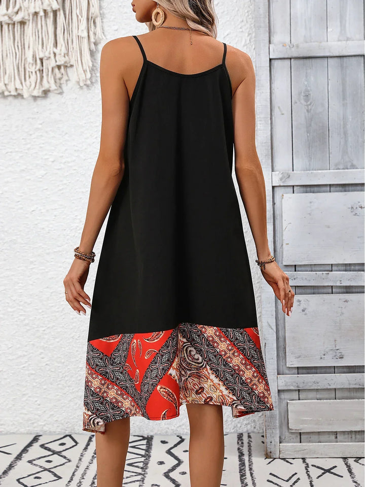 Selena - Élégante et confortable robe d'été noire pour femmes