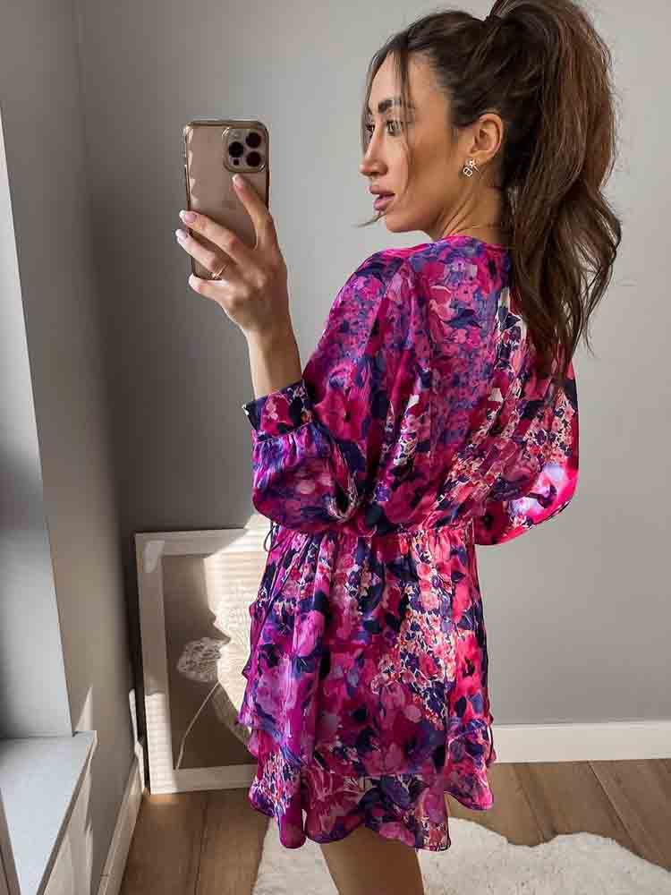 Elora - Robe évasée élégante avec imprimé pour femmes