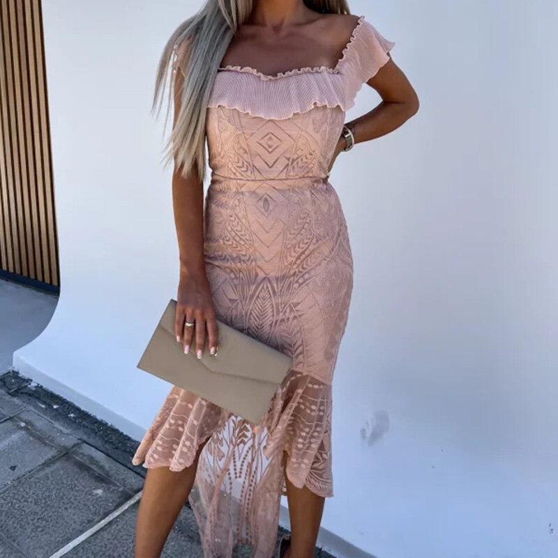 Lydia - Élégante robe midi Ibiza pour l'été pour femmes