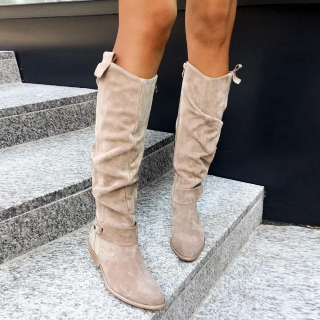 Pauline™ - Bottes Hautes en Suède Premium