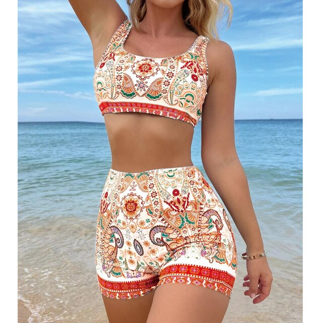 Joyful tankini sets with summer prints for the modern woman