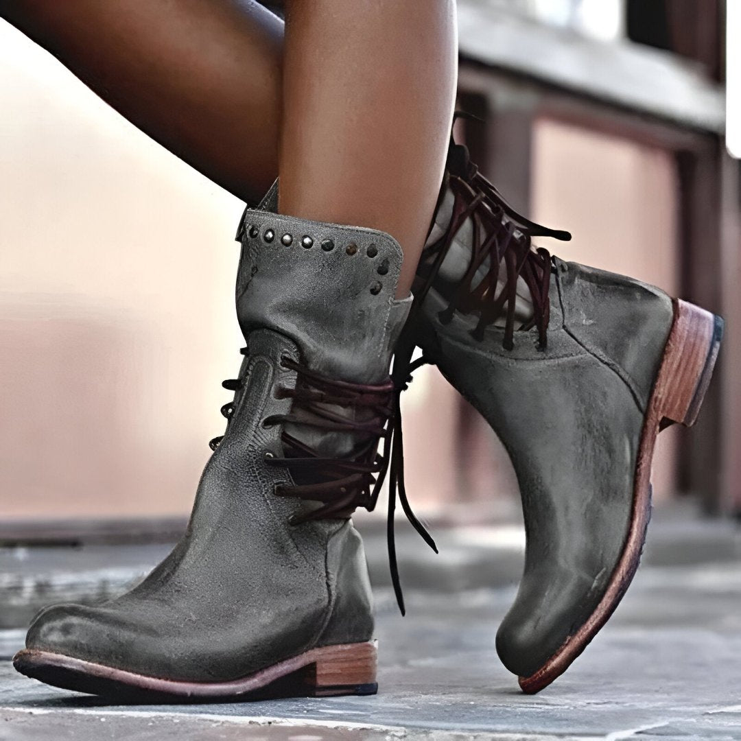 Audrey™ - Bottes en cuir avec lacets