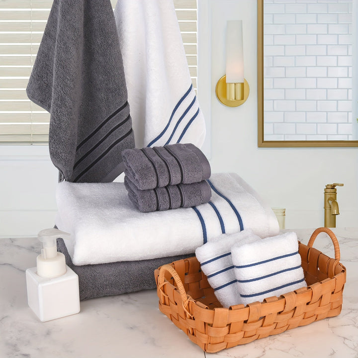 Eline | Lot de luxe de 8 serviettes en coton doux pour un confort optimal