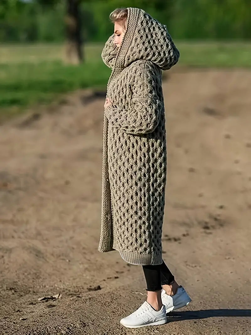 Ursula - Cardigan tendance avec capuche ouverte élégante