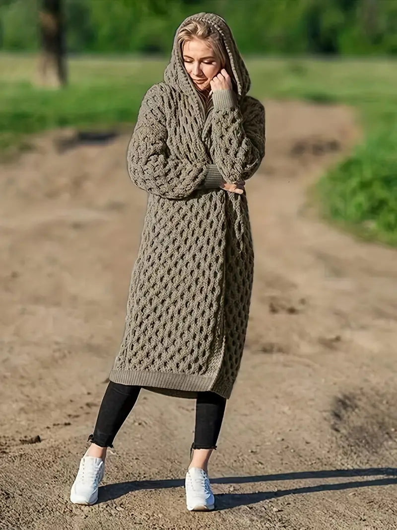 Ursula - Cardigan tendance avec capuche ouverte élégante