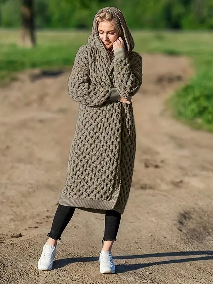 Ursula - Cardigan tendance avec capuche ouverte élégante