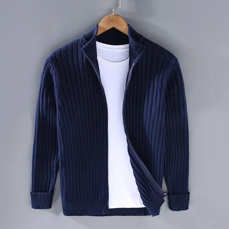 Pierre™ - Cardigan zippé en laine Shetland pour homme