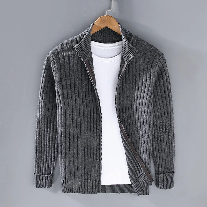 Pierre™ - Cardigan zippé en laine Shetland pour homme