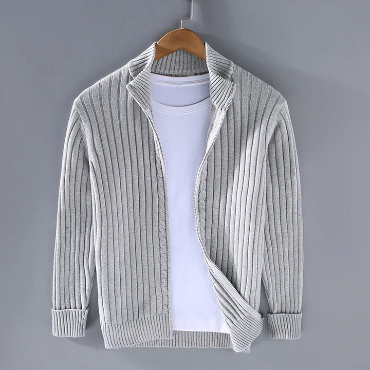 Pierre™ - Cardigan zippé en laine Shetland pour homme