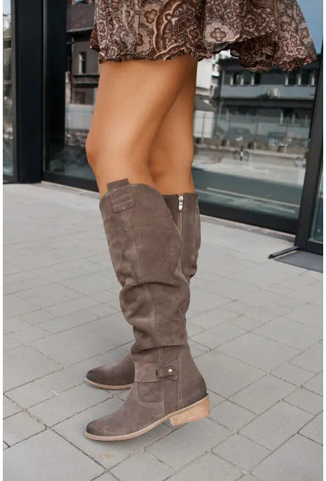 Pauline™ - Bottes Hautes en Suède Premium