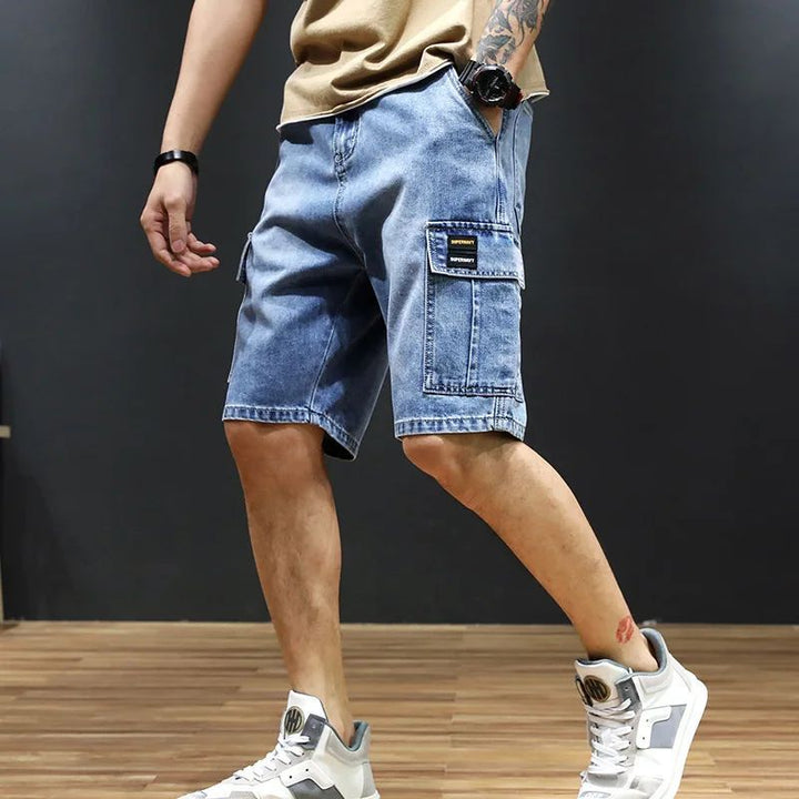 Short d'été cargo en denim luxueux pour hommes - Folk