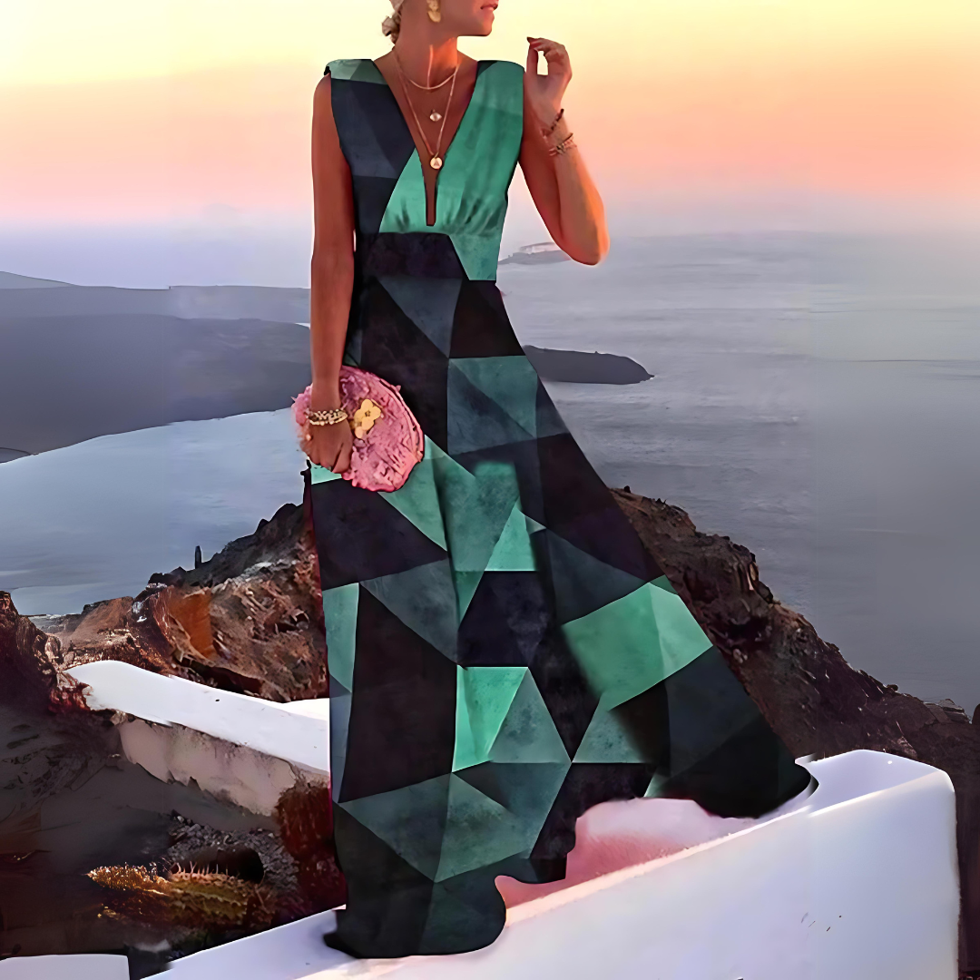 Kate - Robe d'été sans manches à imprimé tendance pour femmes