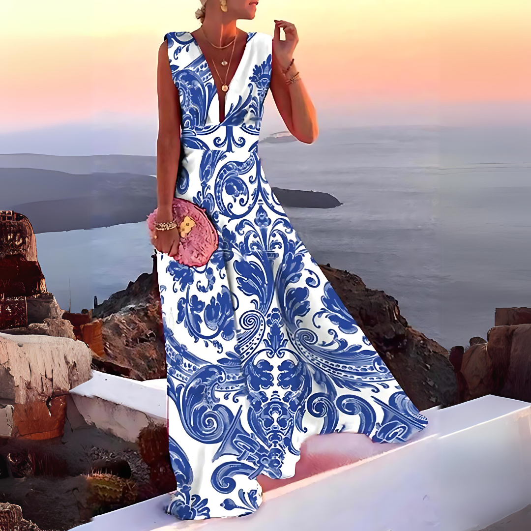 Kate - Robe d'été sans manches à imprimé tendance pour femmes