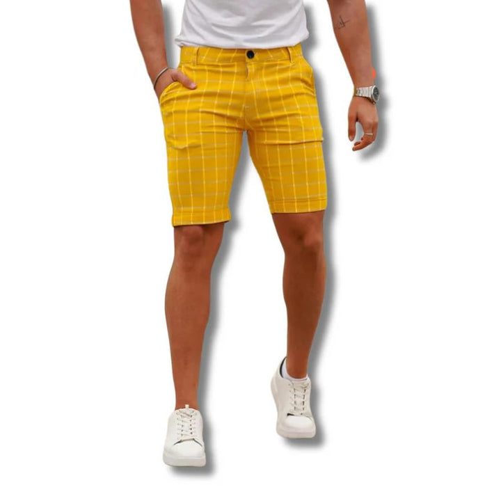 Short moderne à carreaux pour homme - Rewan
