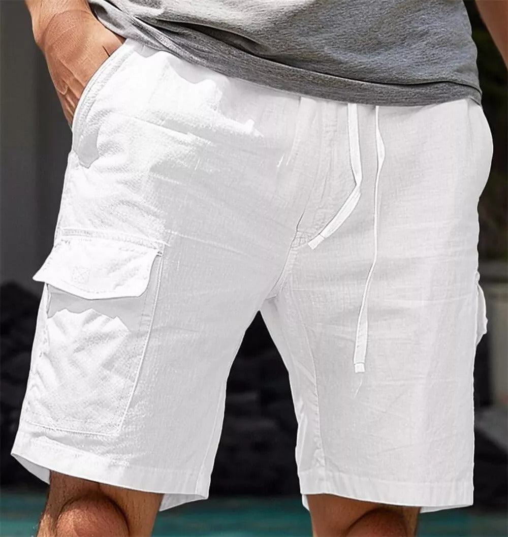 Short cargo d'été en lin, élégant et confortable, pour homme - Nard