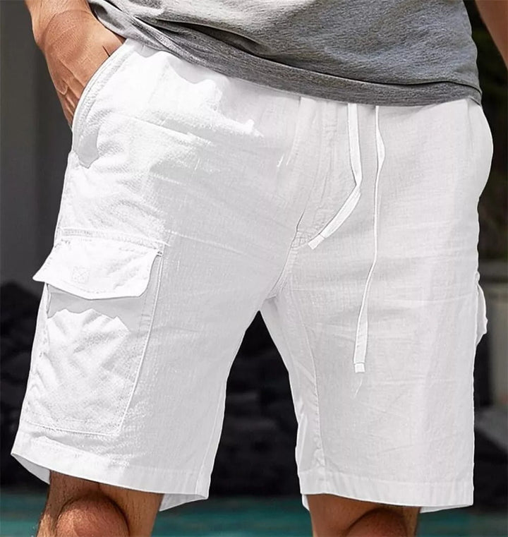 Short cargo d'été en lin, élégant et confortable, pour homme - Nard